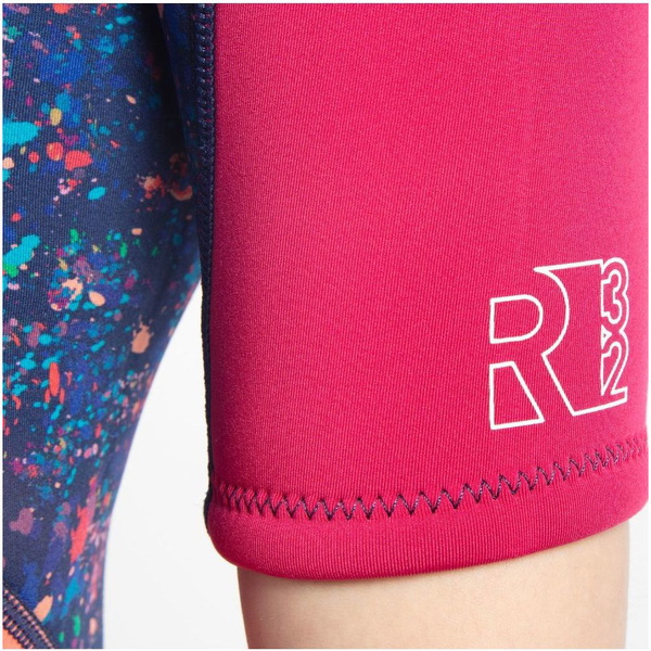 2026 Gul Junior Response 3/2mm Back Zip Shorty Wetsuit RE3321-C1 - Blue / Rose